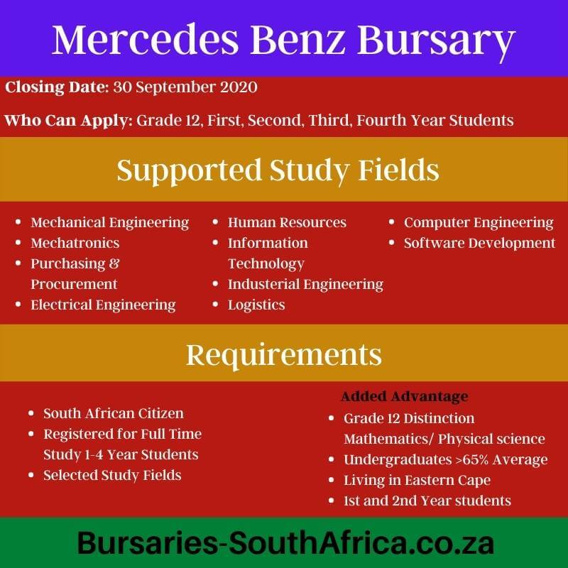 mercedes benz bursary